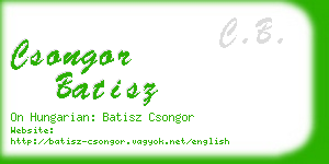csongor batisz business card
